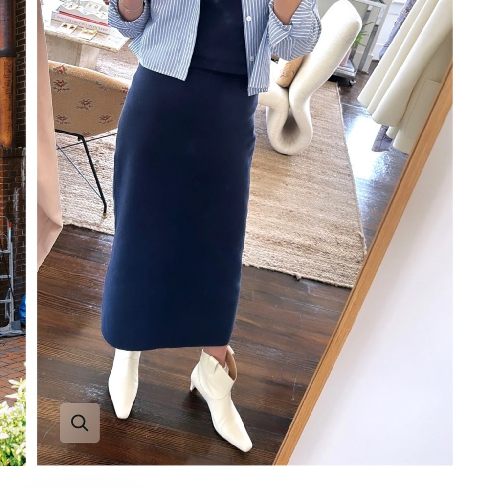 MASON'S DAUGHTER Stella Long Pull On Navy Knit Skirt Size Extra Small